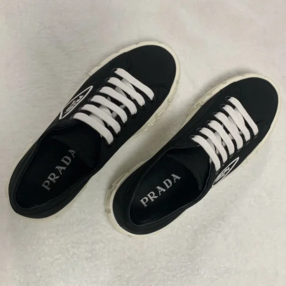 Prada Black and White Sneakers - Picture 2 of 5